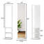 Miroir pivotant sur 360 ° avec portemanteau en bois massif et crochets de rangement, miroir de plancher peu encombrant pour la chambre à coucher et le vestibule-1775320699