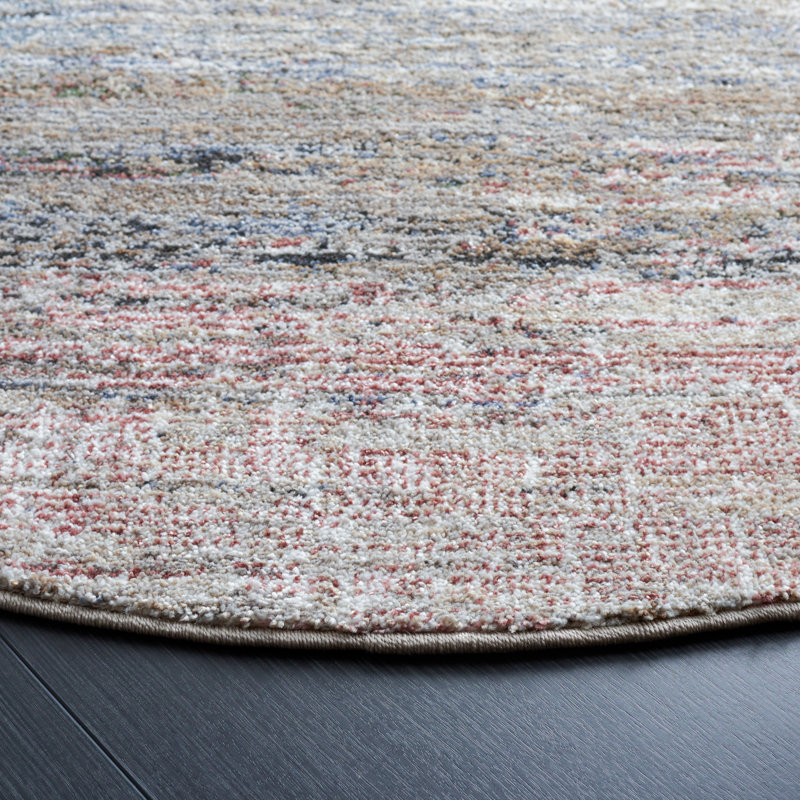 Idhika Performance Abstract Rug, Round 5'3"