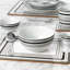 Waterside 80pc Grey Brompton Porcelain & Cutlery Combo Dinner Set