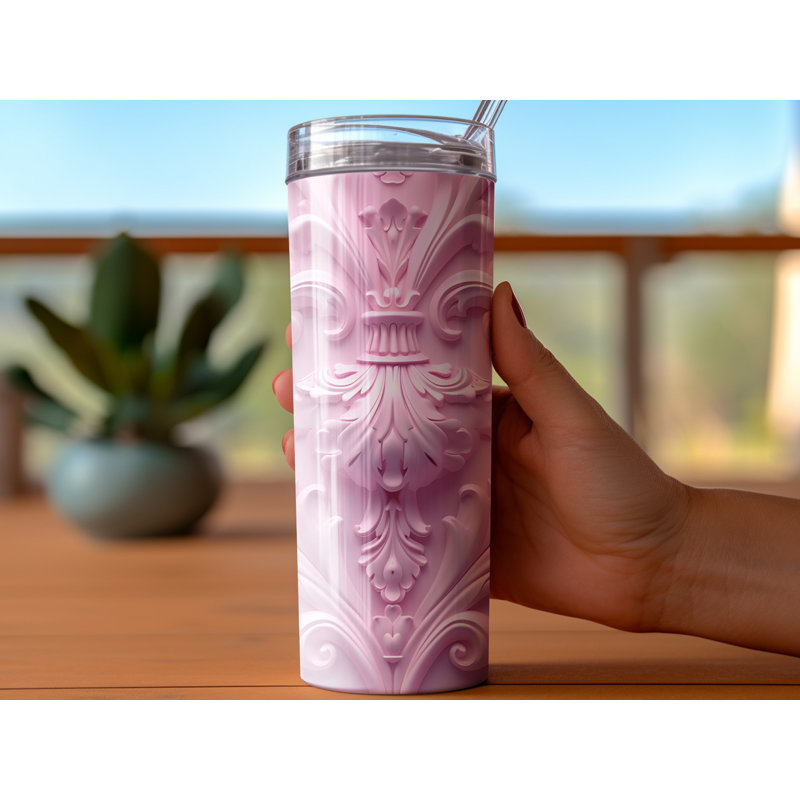 Choose Handmade Tumblers 591ml Vacuum Insulated Stainless Steel (18/8) Travel Tumbler with Straw