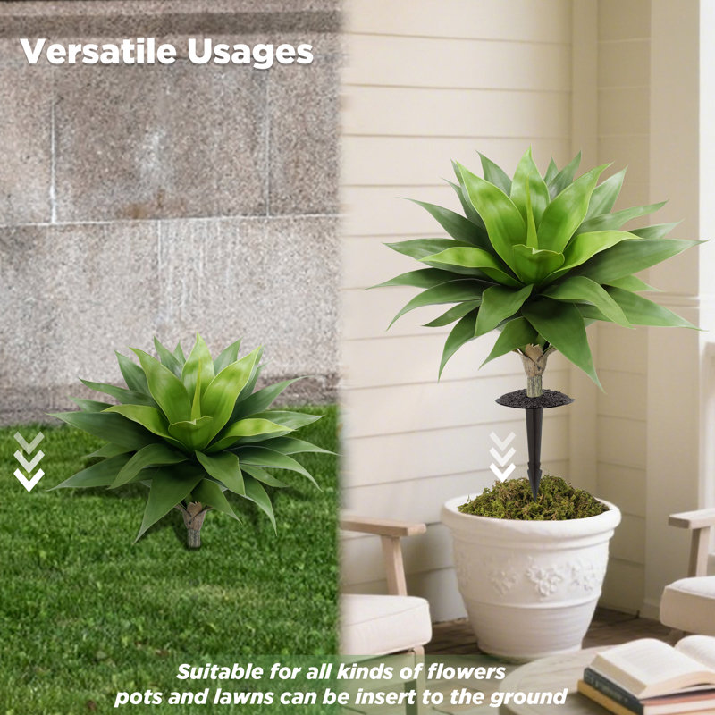 Agave artificielle, Vert uni, 24