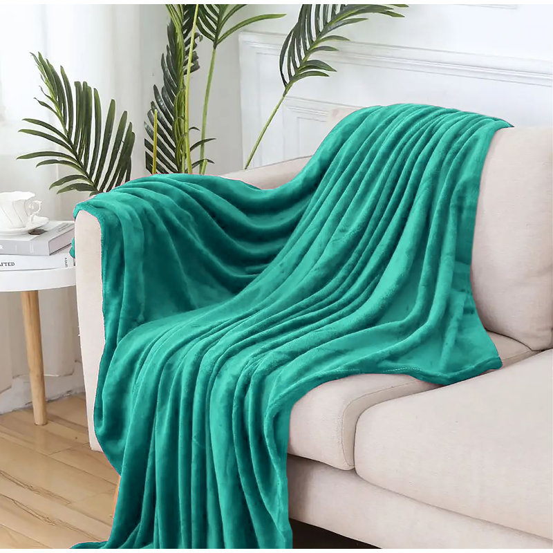 Quilted Throw Blanket, King, Turquoise