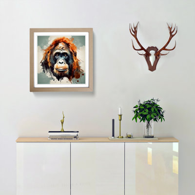 Orangutan Graphic Art - Framed Print