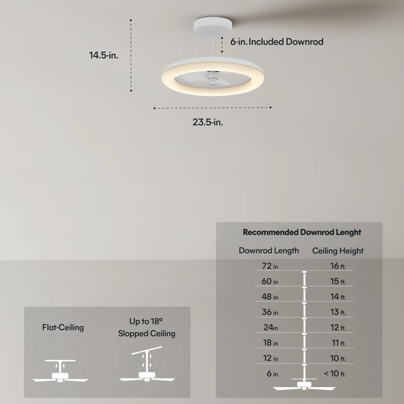 Aashini 13'' Ceiling Fan with LED Lights