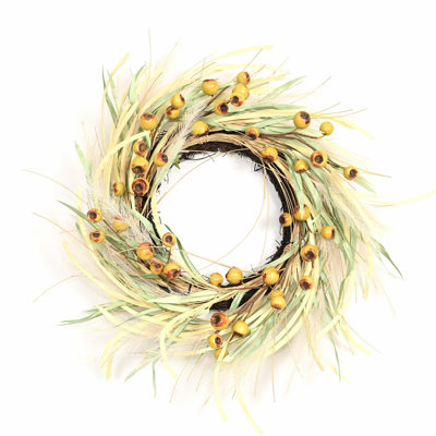 Couronne de porte 24 po Boho Pampas