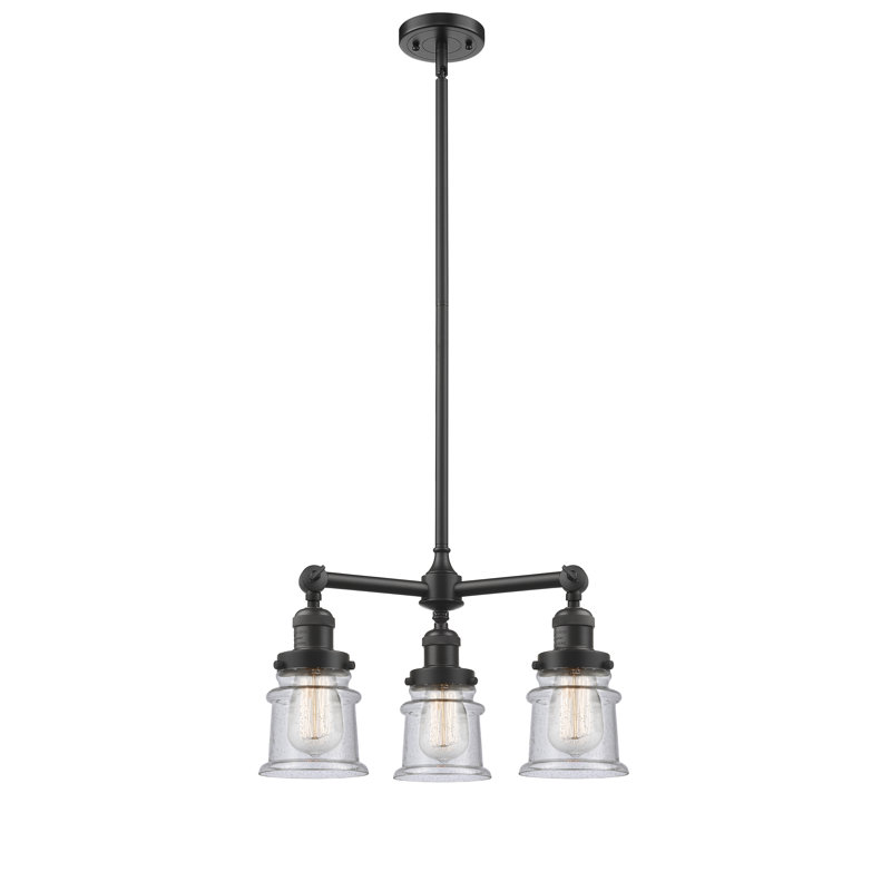 Lustre classique / traditionnel à 3 lumières Alexandira, Grainé, Chrome poli, Ampoule DEL rétro de 3,5 watts