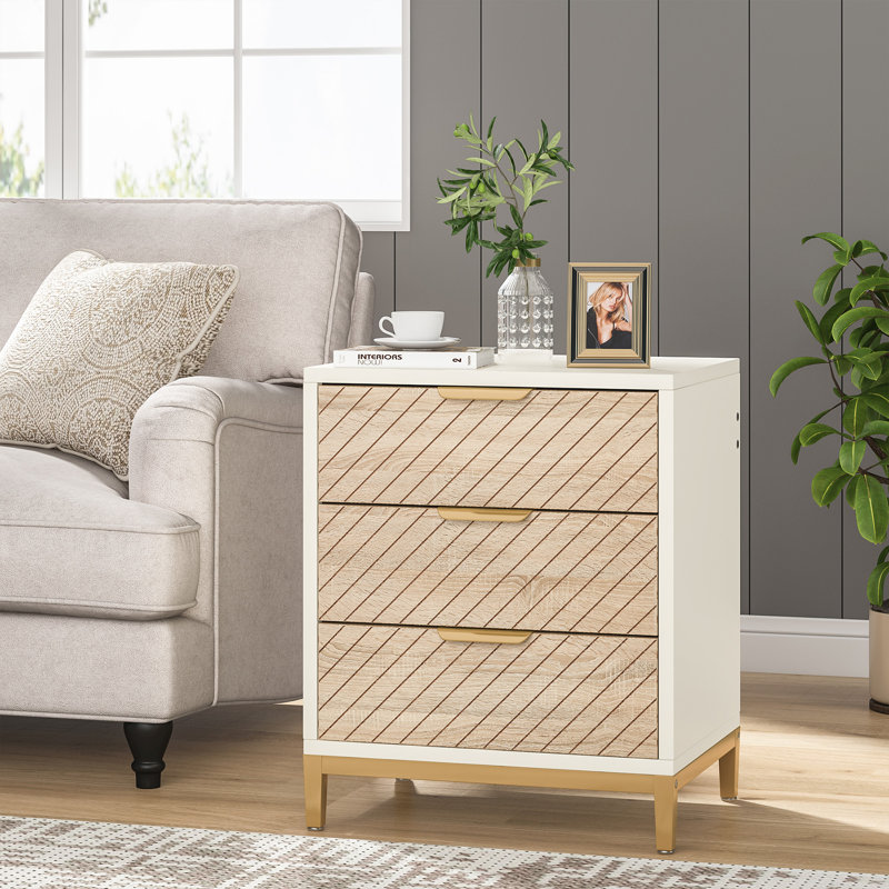 Emily-Kate 3 - Drawer Nightstand in White