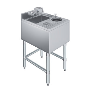 Amgood 22 In. X 18 In. Mixology Station - Underbar Hand Sink With Glass Rinser And Dipper Well