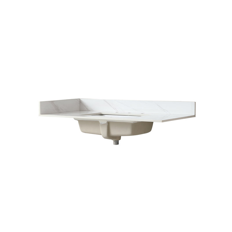 Dessus de meuble-lavabo latéral de 22 po avec dosseret de 4 po | Idée de cadeau