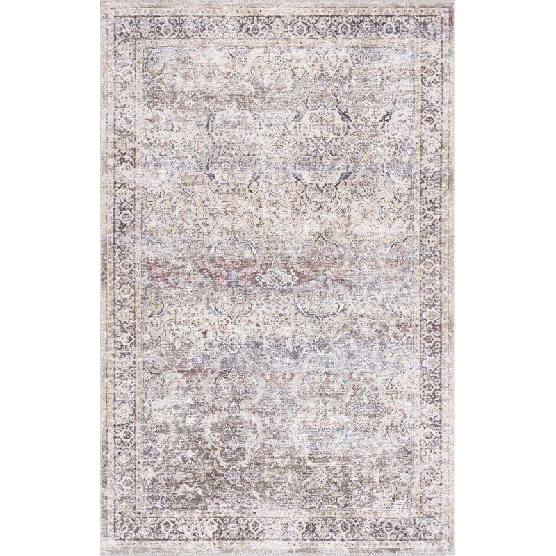 Jaelyne Boho Machine Washable Green Oriental Area Rug, Rectangle 7'10" x 10'3"