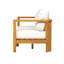 Ensemble canapé deux places et table basse extérieure Avanti en bois d'acacia massif moderne pour 2 personnes avec coussins moelleux