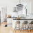 4-light Dimmable Modern Glass Chandelier