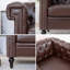 Upholstered Sofa  Button Tufted, PU Chesterfield Accent Chair For Living Room Apartment, 1 Seat  ,PU Black-1946981614