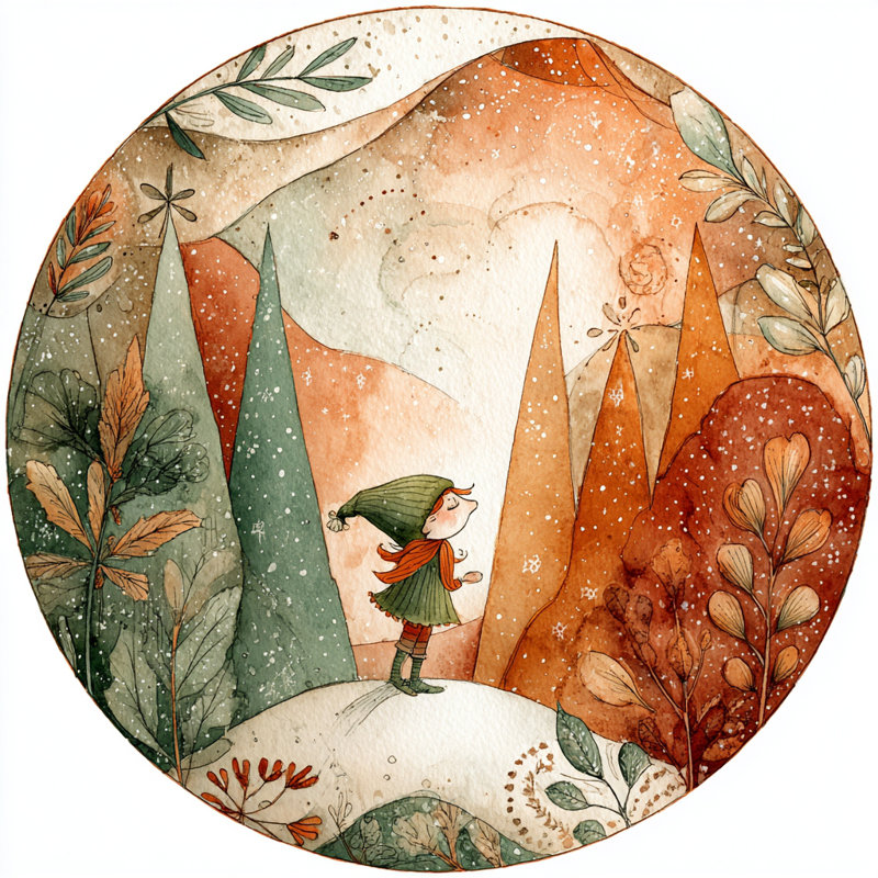 «Autumn Wanderer», art mural sur toile tendue, H 20 po x l 20 po
