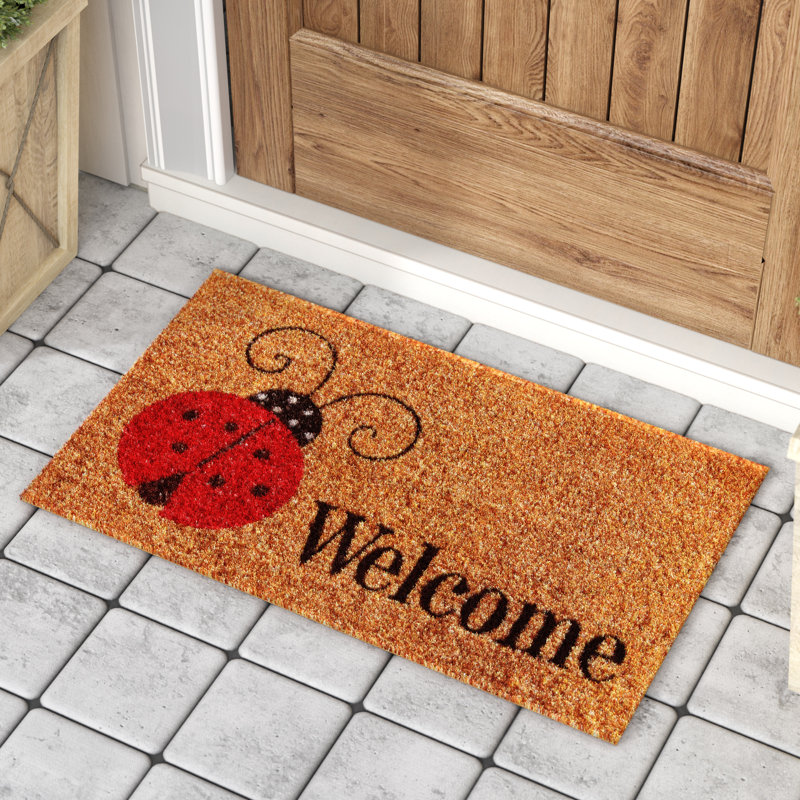 Paillasson coccinelle 17 po x 29 po, Rectangle 1 pi 5 po x 2 pi 5 po
