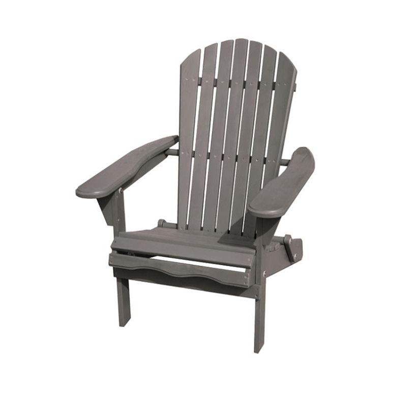 Chaise Adirondack pliante en bois massif avec repose-pieds