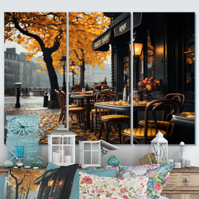 " France Parisian Cafe Charm III " 3 - Pieces