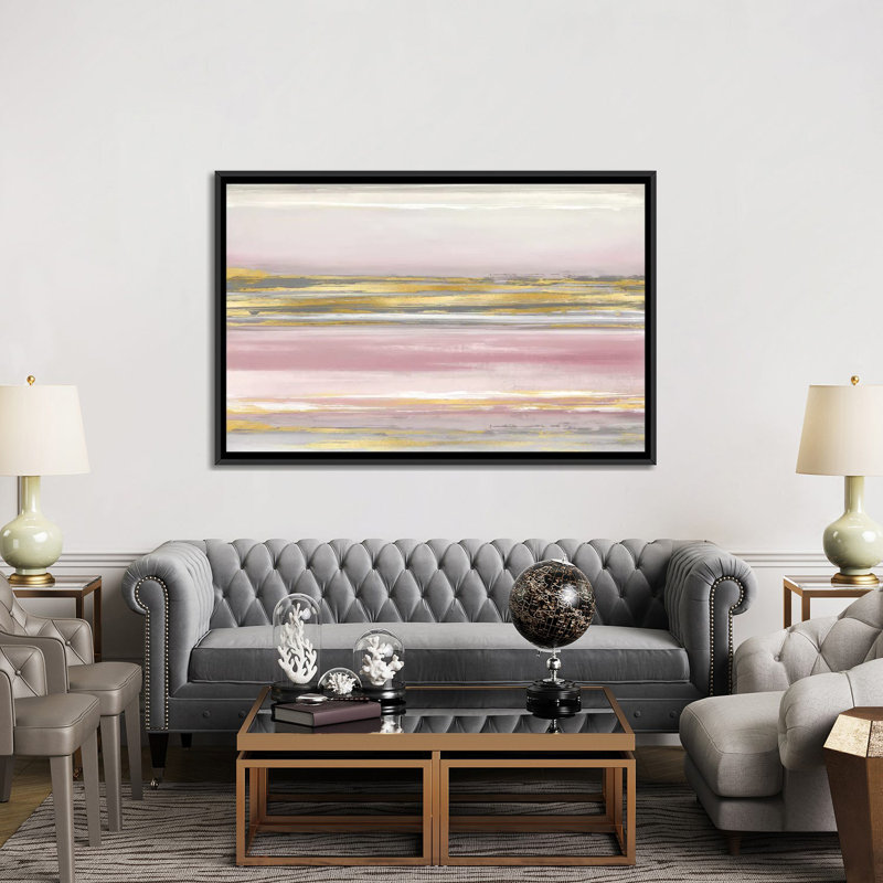«Subtle Reflections With Blush», impression sur toile tendue, H 40 po x l 60 po x P 1,5 po, Toile tendue, Pas de tapis