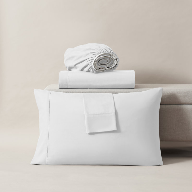 Luxury Collection Classic Silky Thread Sheet Set, Polar White, Full XL Sheet Set with1 Fitted Sheet+2 Pillowcases