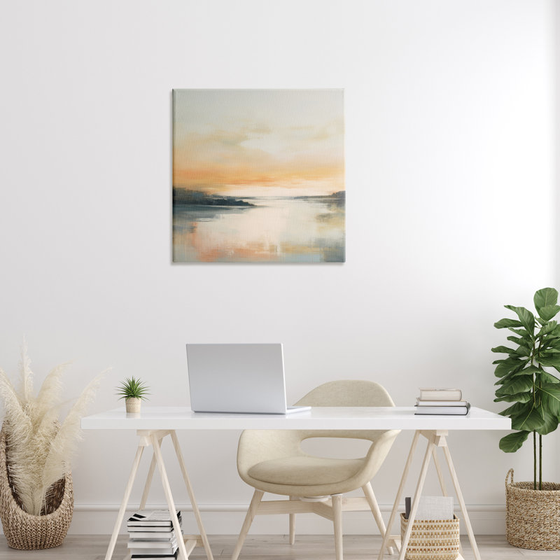  «Clear Sunset on Lake», art mural sur toile par Irena Orlov, H 30 po x l 30 po