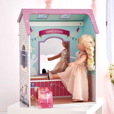 Teamson Kids Convertible Doll Playhouse with 4 Scenes & Accessories for 18" Dolls