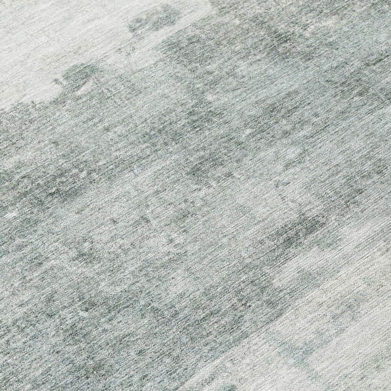 Tapis moderne lavable à la machine intérieur / extérieur ACN2873, Sarcelle, Tapis de couloir 2 pi 3 po x 7 pi 6 po