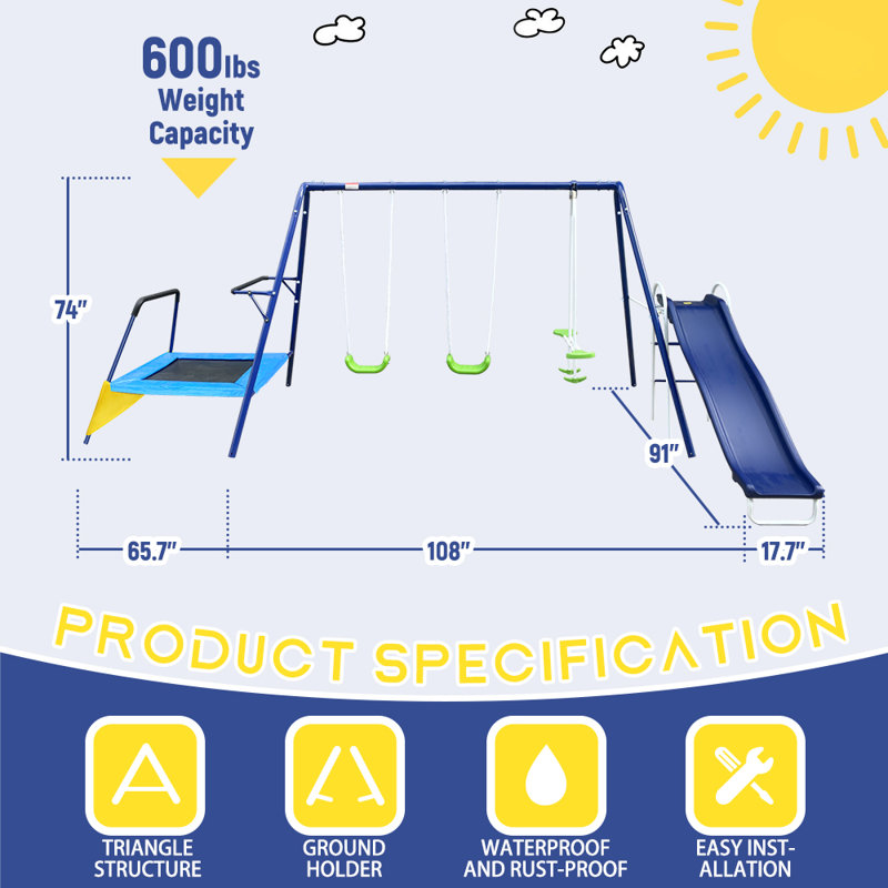 Portique à balançoire SMkidsport