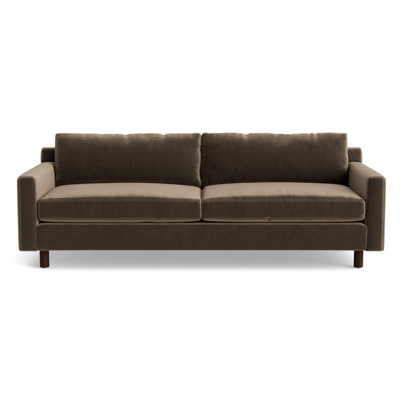 Hunter No Welt 90 Sofa, Performance Velvet - Otter, Sienna