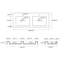 47 po x 19 po Lavabo double vasque de salle de bain à fixation murale / comptoir en surface solide avec trous de robinet en blanc mat