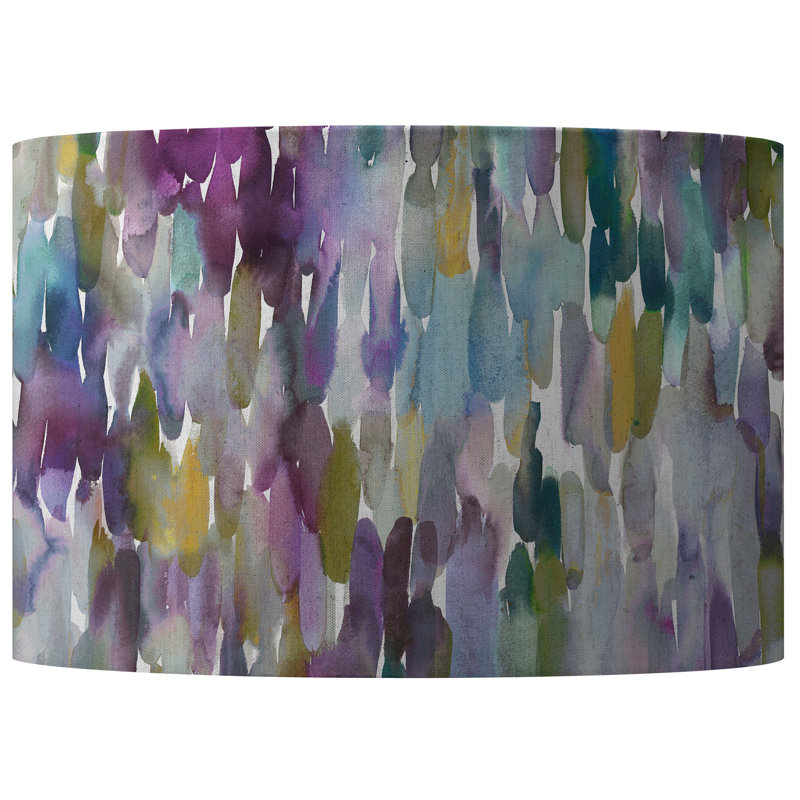 Cotton Round Lamp Shade, Purple, 25cm H x 40cm W x 40cm