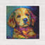  «Wouf Golden Retriever» par Rich Monet, art mural en métal, 24 po x 24 po-1153197327