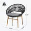 Chaise d'extérieur en osier, ensemble de 2-1467488610