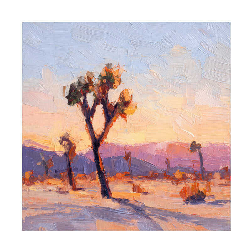 Art mural sur toile tendue - "Desert Sky at Joshua Tree I", décoration murale pour le salon, la chambre à coucher ou le bureau - 24 x 24