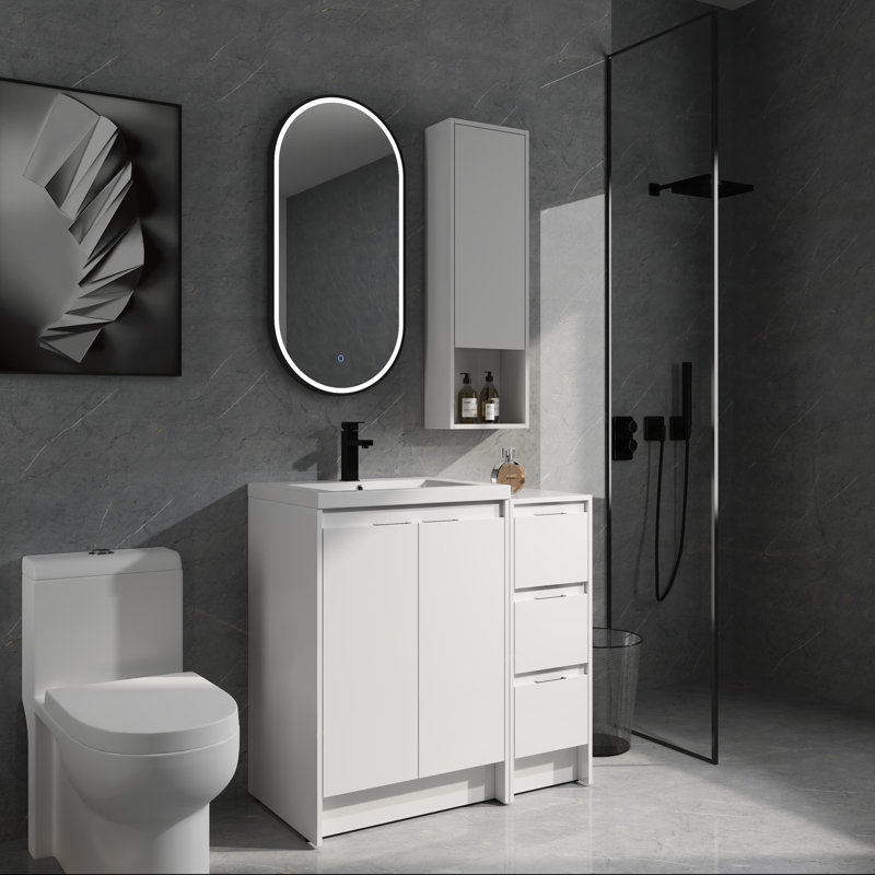 Ensemble de meuble-lavabo 36 po avec évier en résine intégré