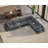 Modular Sectional Sofa, 152 Inches Down Filled Sectional Sofa, 6 Seats L Shaped Cloud Couch With Chaise, Ottoman, Oversized Couch For Living Room, Linen Couch Set-1036778882