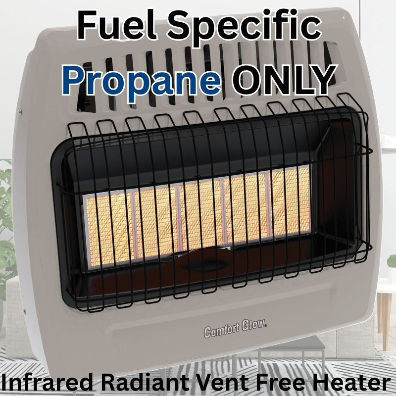 Comfort Glow 30,000 BTU Propane Wall Heater, Heats Up to 1,250 Sq. Ft.– KWP522