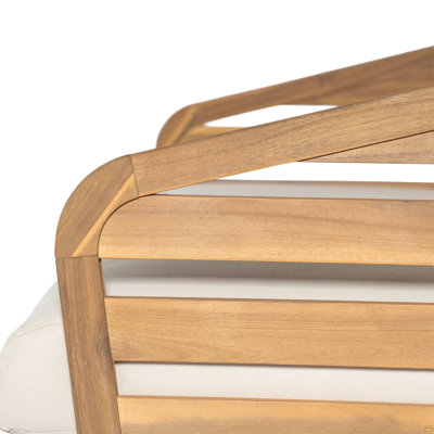 Acacia Wood Loveseat And Coffee Table Set