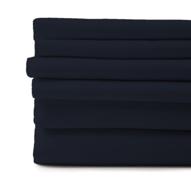 Ensemble de draps en micro-fibre, Double, Noir