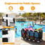 Chariot de rangement à roulettes 12 roues 274 gallons pour jouets Nouilles de piscine Yescom-124491220