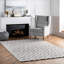 Geometric Wool Hand Woven Area Rug-1024200635