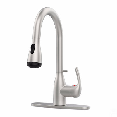Kitchen Faucet With Pull Down Sprayer And 4 Spraying Modes  Commercial 1 Or 3 Hole Kitchen Faucets With Locking Buckle