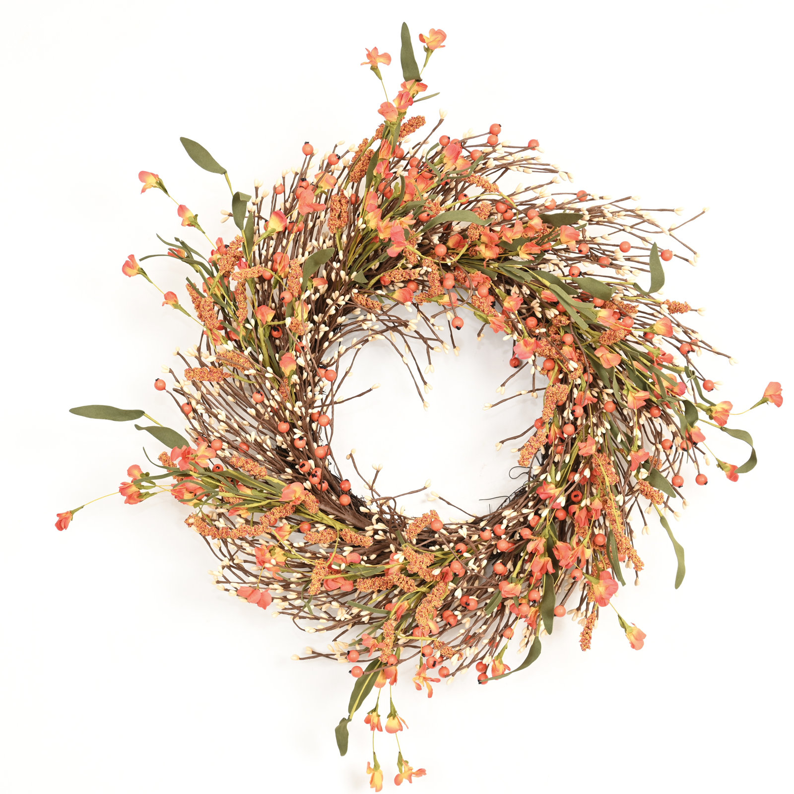24" Handcrafted Twig Thanksgiving Wreath