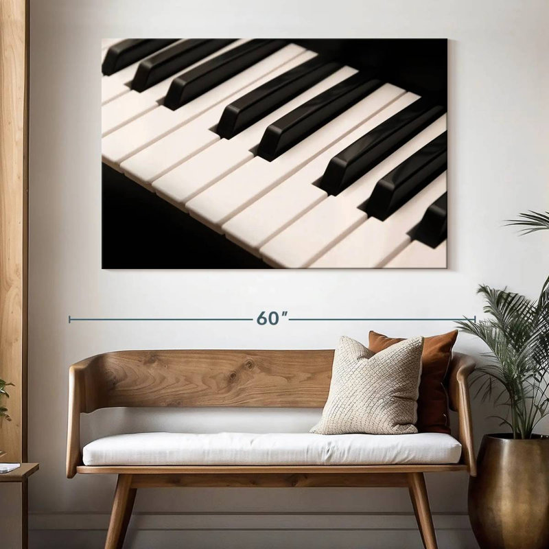 Abarca Notes Of Piano Keys, H 34 po x l 51 po