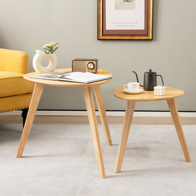 Solid Wood Side Table Set