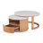 Round Nesting Coffee Table With Drawer