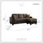 Canapé et méridienne réversible en similicuir 80 po Ouasse-1765118743