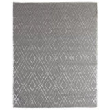Metro-Velvet Geometric Area Rug in Silver