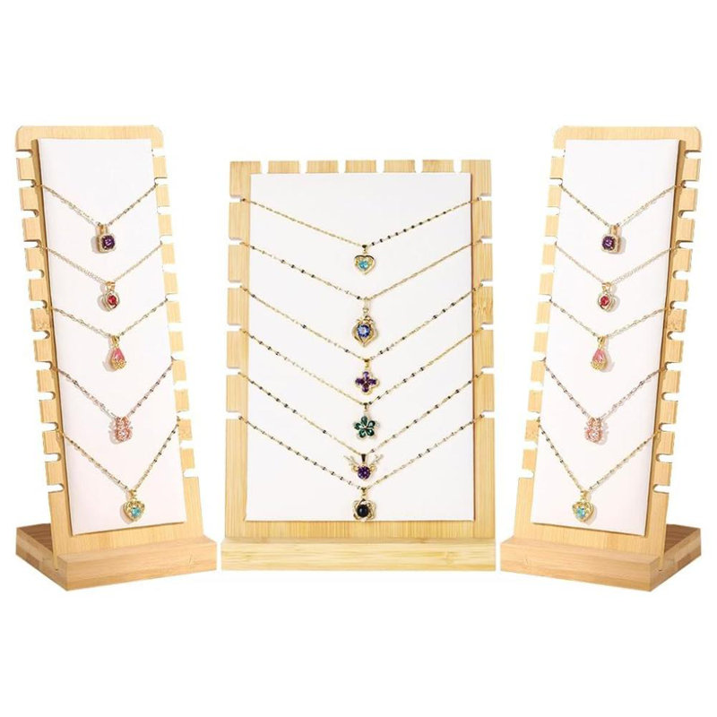 Présentoir à collier pour vente de porte-collier, Beige