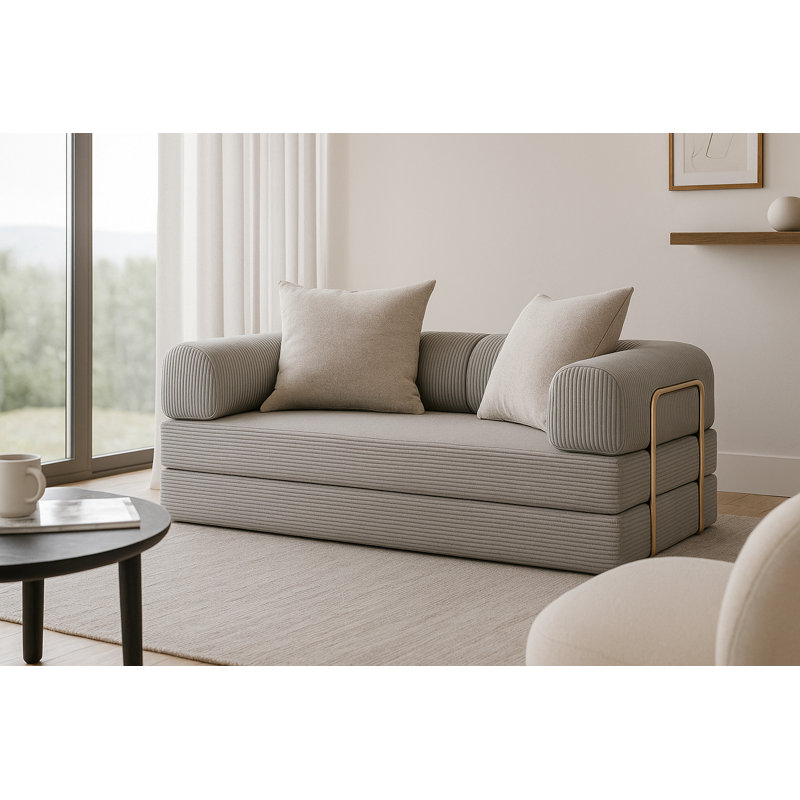 Canapé convertible 79 po avec lit de jour et fonction moelleuse pour espaces de vie flexibles Switch, Gris foncé