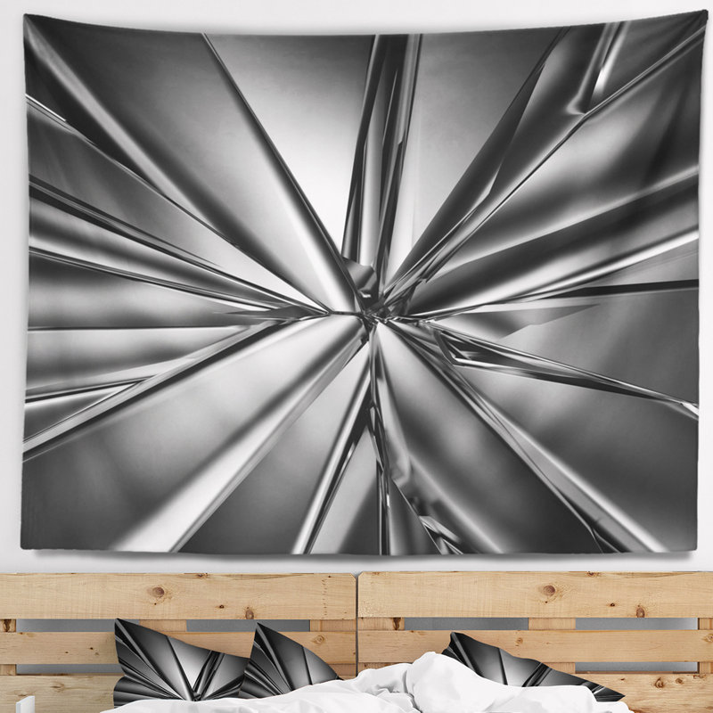 Tapisserie abstraite à fond de cristal futuriste, H 32 po x l 39 po